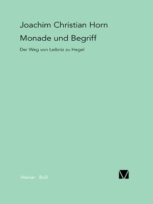 cover image of Monade und Begriff